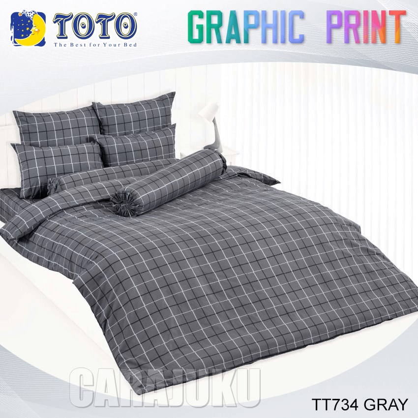 TOTO ชุดผ้าปูที่นอน ลายกราฟฟิก Graphic TT734 GRAY