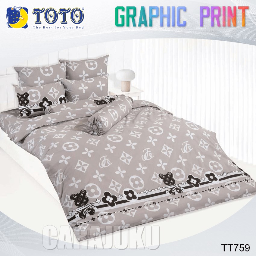 TOTO ชุดผ้าปูที่นอน ลายกราฟฟิก Graphic TT759