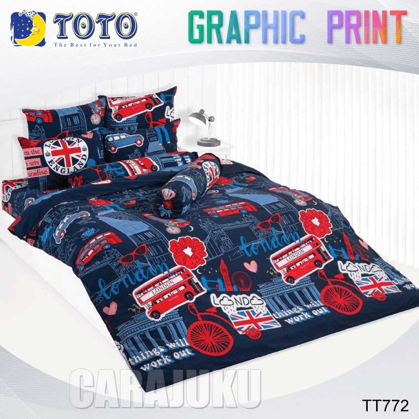 TOTO ชุดผ้าปูที่นอน ลายกราฟฟิก Graphic TT772