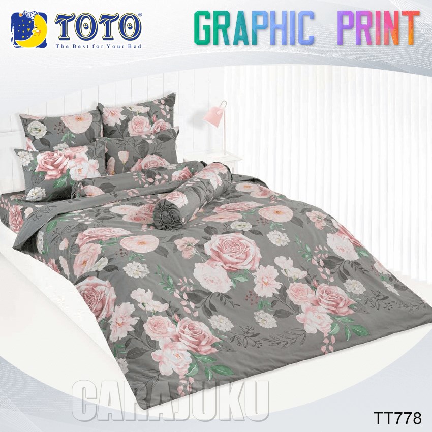 TOTO ชุดผ้าปูที่นอน ลายกุหลาบ Rose TT778