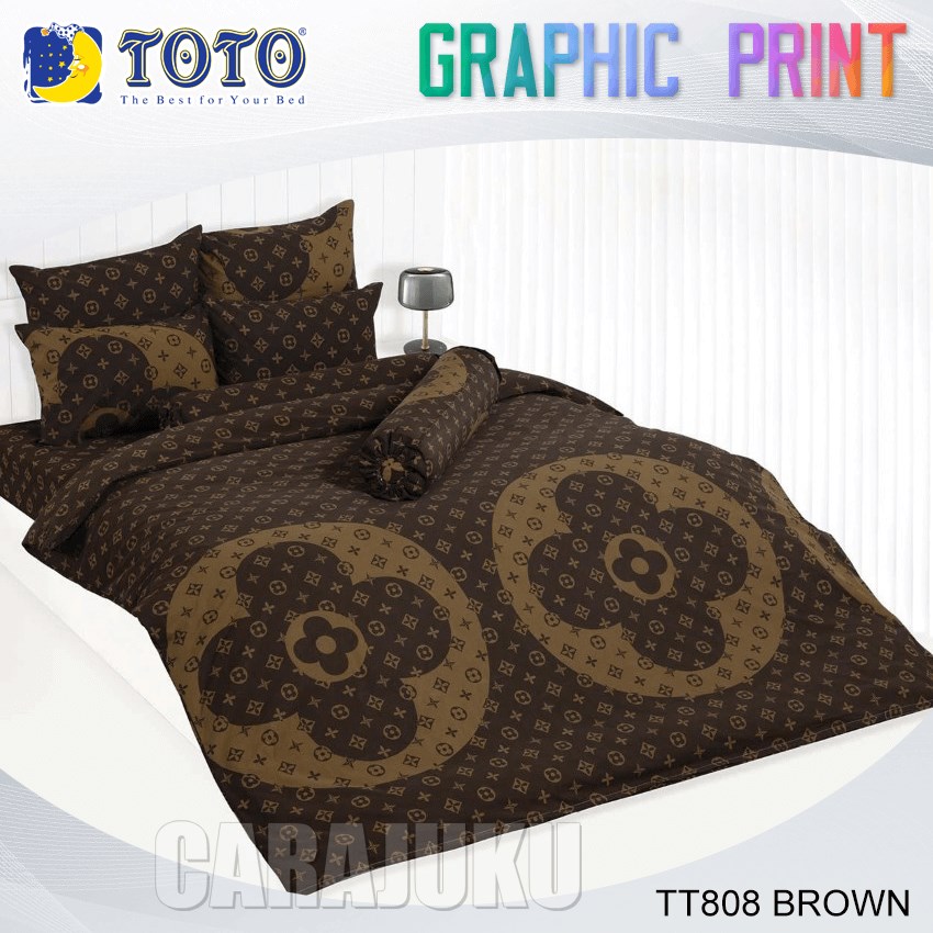TOTO ชุดผ้าปูที่นอน ลายกราฟฟิก Graphic TT808 BROWN