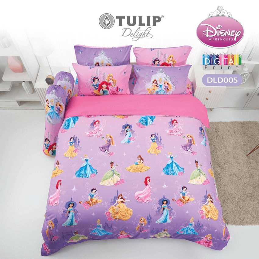 TULIP DELIGHT ชุดผ้าปูที่นอน ดิสนี่ย์ ปริ้นเซส Disney Princess DLD005
