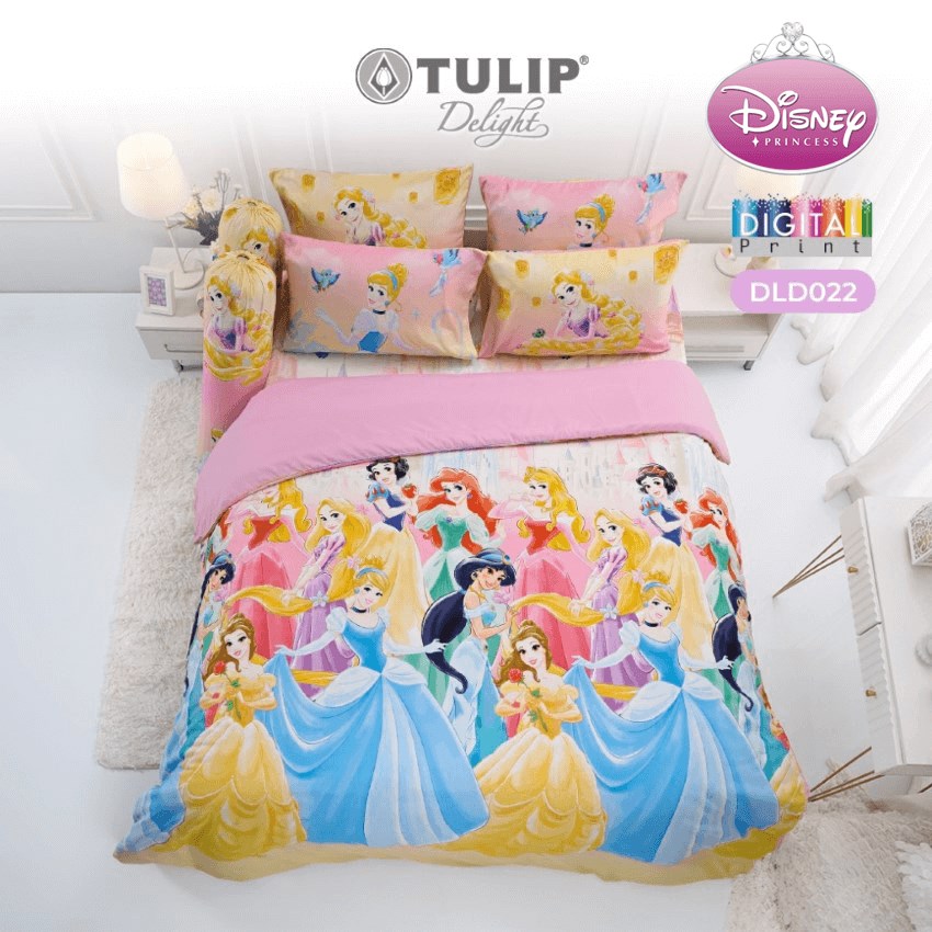 TULIP DELIGHT ชุดผ้าปูที่นอน ดิสนีย์ ปริ้นเซส Disney Princess DLD022