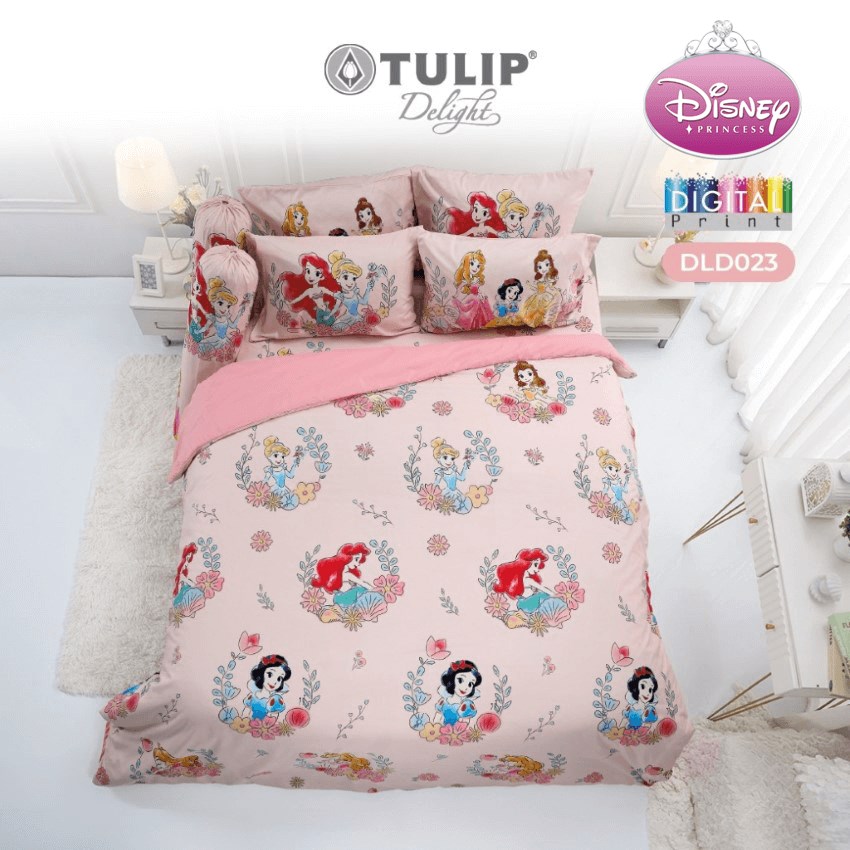 TULIP DELIGHT ชุดผ้าปูที่นอน ดิสนีย์ ปริ้นเซส Disney Princess DLD023