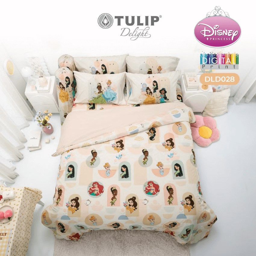 TULIP DELIGHT ชุดผ้าปูที่นอน ดิสนีย์ ปริ้นเซส Disney Princess DLD028