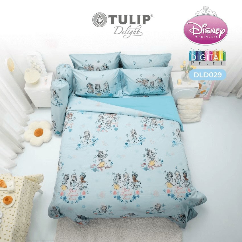 TULIP DELIGHT ชุดผ้าปูที่นอน ดิสนีย์ ปริ้นเซส Disney Princess DLD029