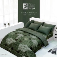 ชุดผ้าปูที่นอน ลายแผนที่โลก World Map ST87