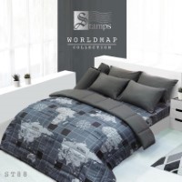 ชุดผ้าปูที่นอน ลายแผนที่โลก World Map ST88
